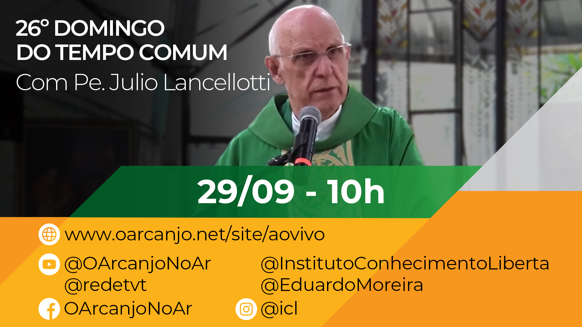 Missa do 26º Domingo do Tempo Comum – 29/09/2024