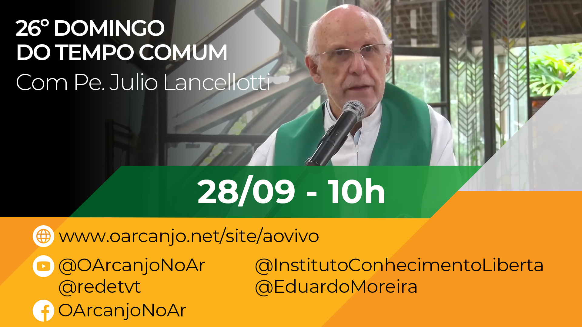 Missa do 26º Domingo do Tempo Comum – 28/09/2025