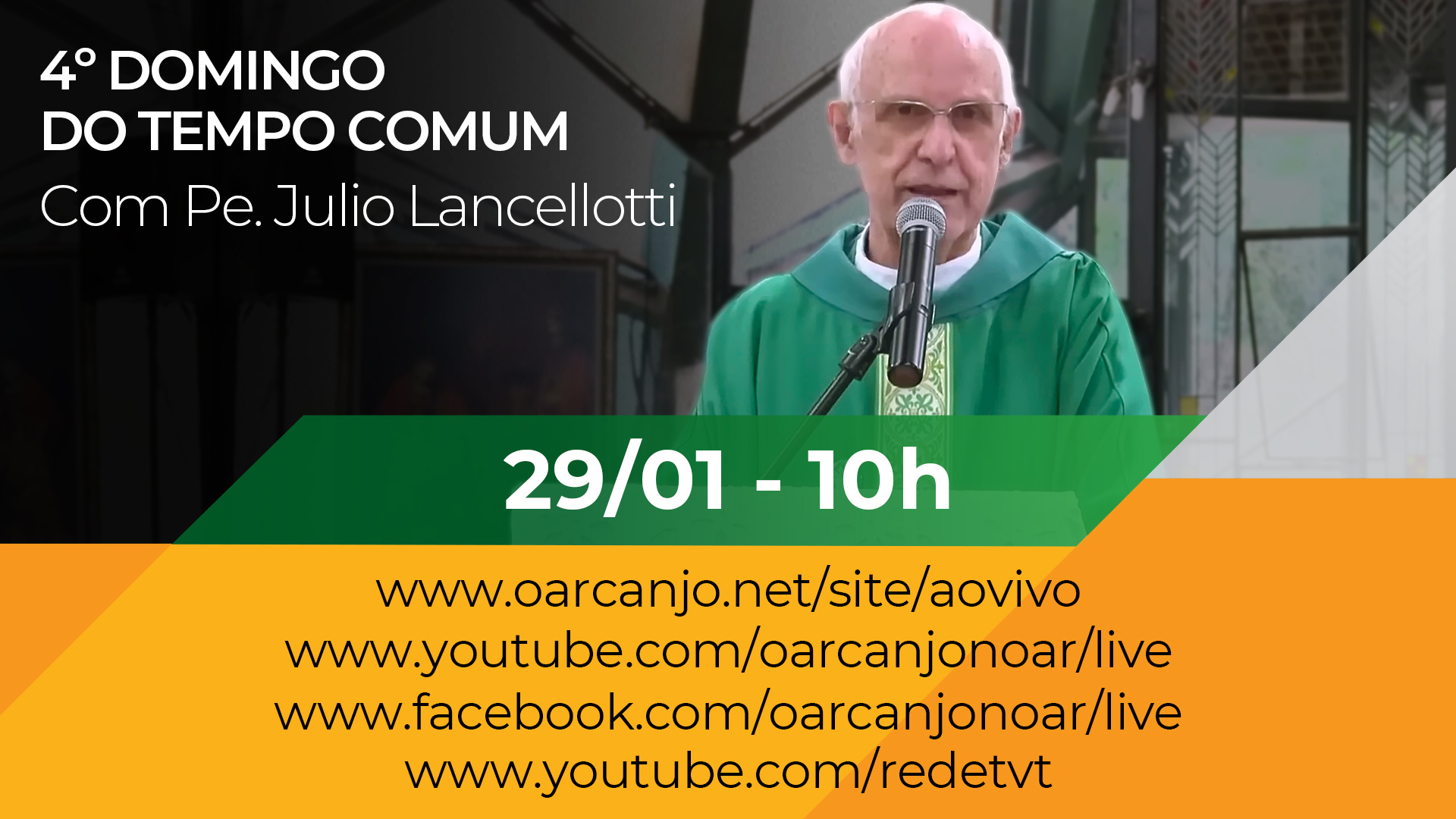Missa do 4º Domingo do Tempo Comum com Pe. Julio – 29/01/2023