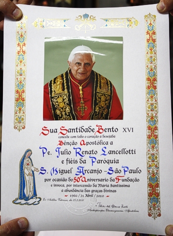 Bênção Apostólica - 50 anos da fundação da Paróquia São Miguel Arcanjo