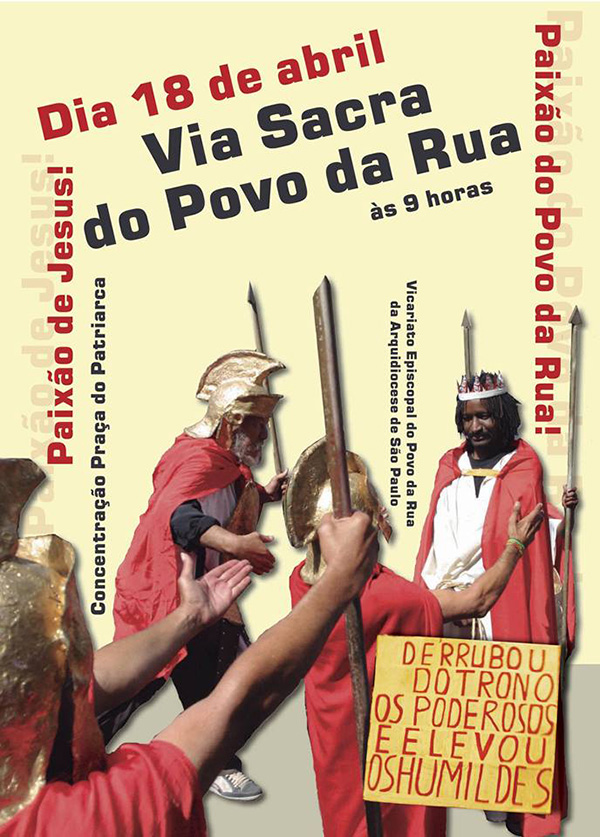 Via Sacra do Povo da Rua nas ruas do centro de São Paulo