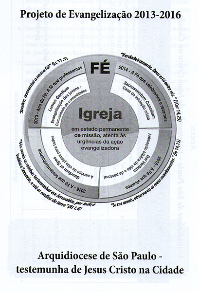 Projeto de Evangelização 2013-2016 - Gráfico